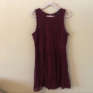 Burgundy Lace Dress